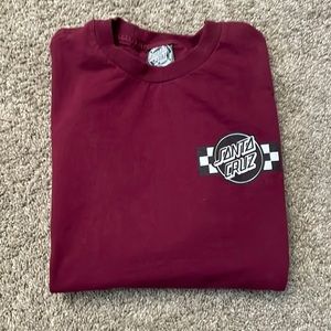 Santa Cruz Maroon long sleeve t-shirt Size Medium